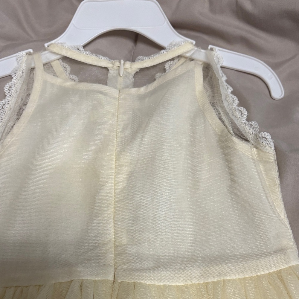 Girls Cream Lace Tulle Easter Dress - Picture 5 of 6